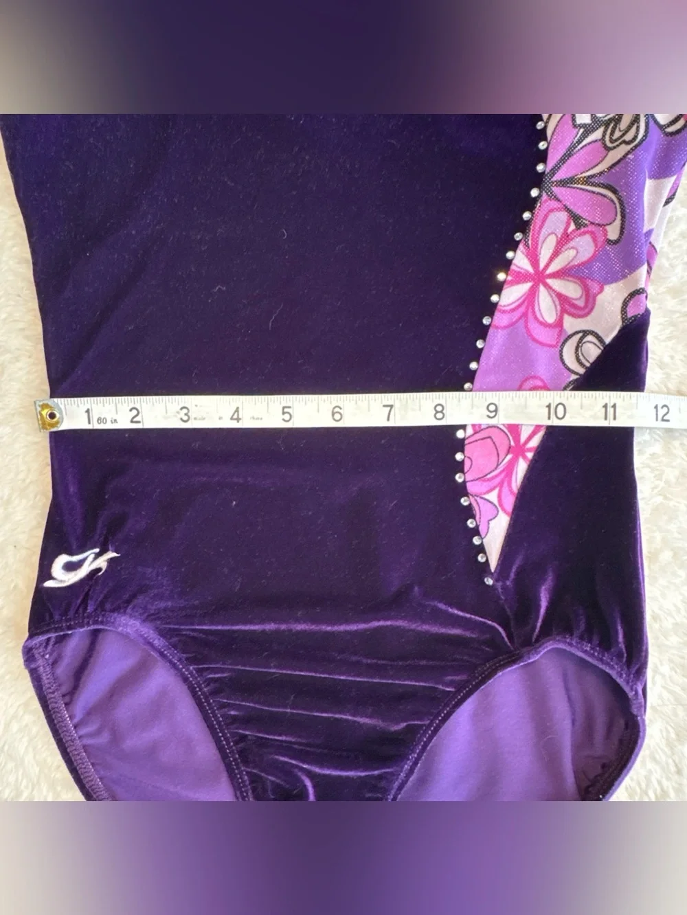 GK Elite Girls Gymnastic Leotard Shiny w/Rhinestones